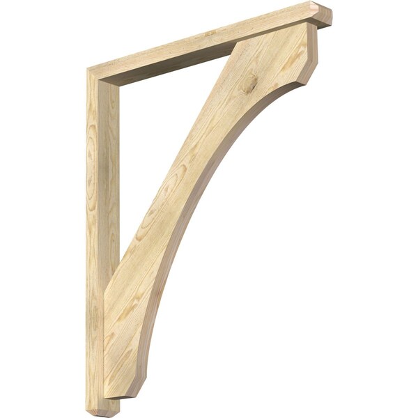 Ekena Millwork Legacy Craftsman Rough Sawn Bracket w/ Offset Brace, Douglas Fir, 4"W x 36"D x 44"H BKT0402X36X44LEC04RDF - main